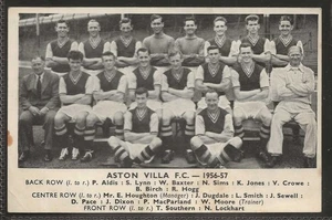 DAILY EXPRESS-FOOTBALL TEAM GROUP 1956/57 (POSTCARD)-#52- ASTON VILLA - Picture 1 of 2