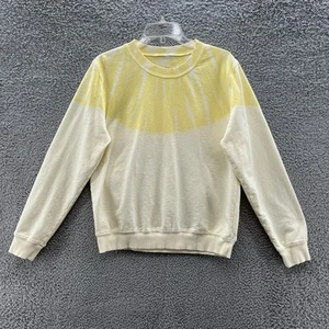 Raquel Allegra Sweatshirt Womens Medium Yellow Sunshine Tie Dye Cotton Pullover - Picture 1 of 12