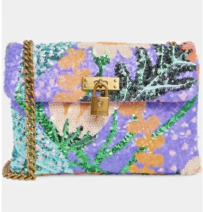 NWT Kurt Geiger London Medium Brixton Sequin Crossbody Bag - Picture 1 of 5