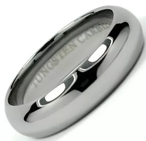 Tungsten Carbide Ring Classic Dome Wedding Band 6mm 100% Cobalt FREE Unisex - Picture 1 of 12