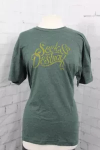Rome Seek & Destroy Short Sleeve T-Shirt, Men's Large, Green New - Picture 1 of 4