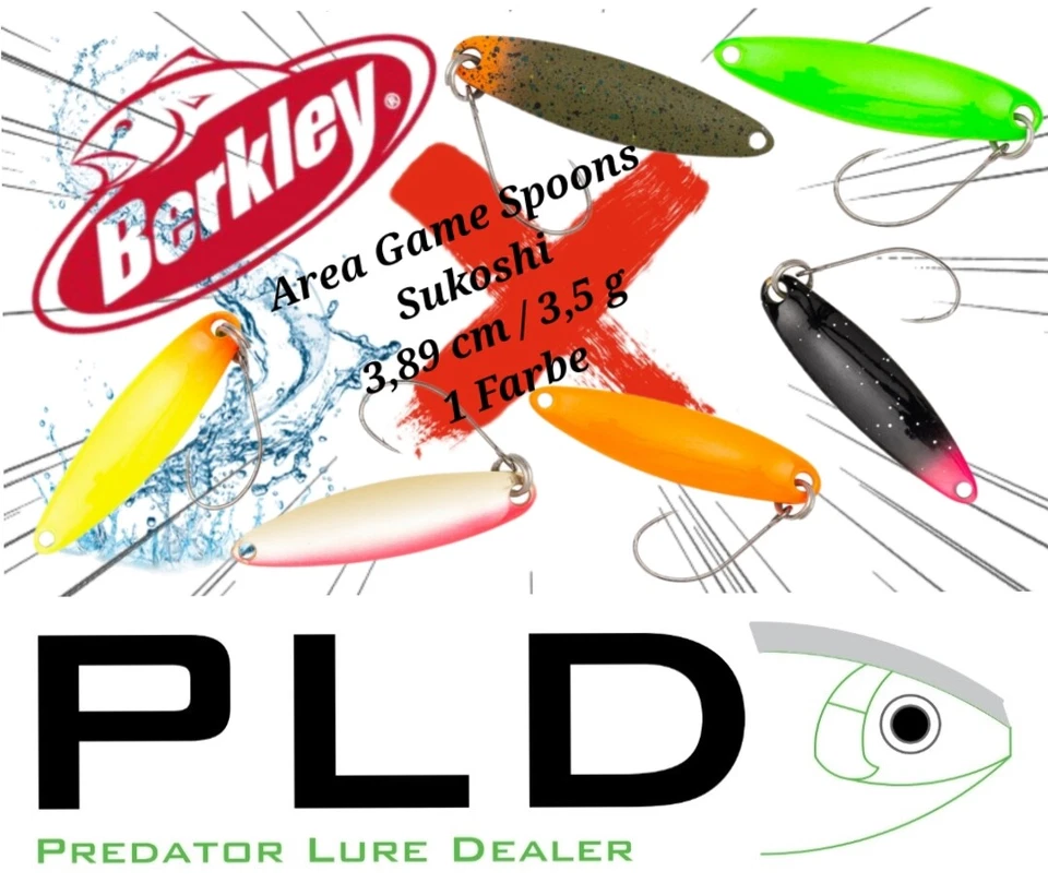 Berkley Area Game Spoon SUKOSHI 3,89cm 3,5g Forellenköder Forellenangeln Forelle - Bild 1 von 1