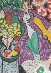 Postal: Henri Matisse - Mujer con abrigo morado - Imagen 1 de 1