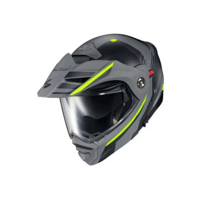 Scorpion EXO-AT960 Modular Monk Motorcycle Helmet Grey/Hi-Viz Large - Image 1 of 4