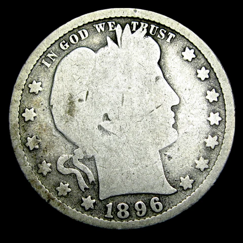 1896-S Barber Quarter Silver ---- Nice Condition Key Date Coin ---- #IK079 Cover