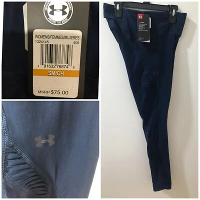 Under Armour Heatgear Womens Academy S UA Vanish Pleated Ankle Leggings $75 NWT - Image 1 of 4