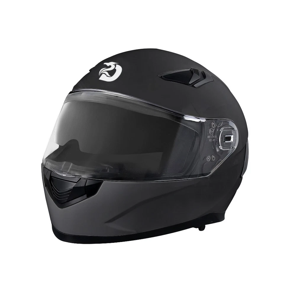 Integralhelm Motorradhelm Fullface Helm ECE22.06 Doppelvisier Schwarz Erwachsene - Bild 1 von 4