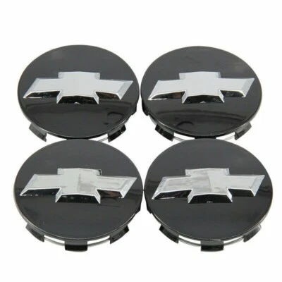 Set of 4 Matte Black 20 & 22" Wheel Center Caps Silverado Suburban Tahoe 3.25" - Image 1 of 4