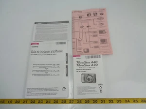 Canon User's Manual Software Guide & Diagram for Canon PowerShot A40 A30 SPANISH - Picture 1 of 3
