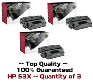3 neue werkseitig versiegelte 53X Tonerkartuschen kompatibel zu HP Q7553X 53X - Bild 1 von 1