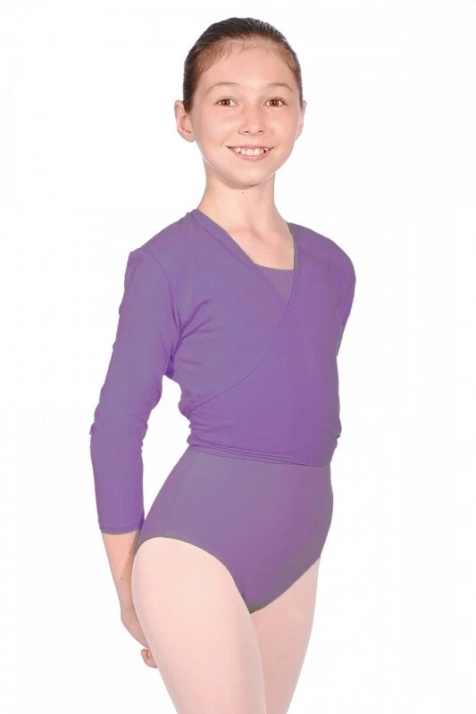 Roch Valley Cross Over Wrap Cardigan Nikki Cotton Lycra Ballet Dance Lavender - Image 1 of 1
