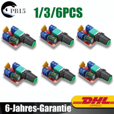Mini DC 5A Motor PWM Speed Controller 3V-35V Speed Control Switch LED Dimmer DE - Bild 1 von 4