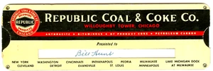 Regla deslizante de colección 1949 Republic Coal & Coke Co combustible y vapor calculadora de costos - Imagen 1 de 2