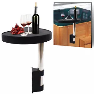 Side Table Tray Hot Tub Table Tray 360° Rotation Design Spa Tray Cup Holder - Picture 1 of 21