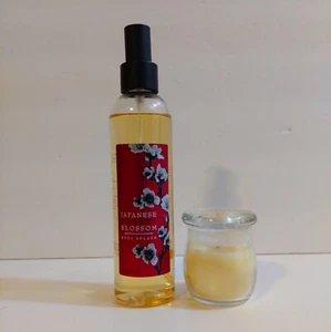 NUOVO LOTTO 2pz Bath & Body Works spray/candela giapponese fiori di ciliegio - Foto 1 di 6