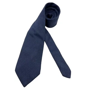CHURCH'S XL Navy/Blue Striped Geometric Cotton LUXURY Tie HANDMADE ITALY - Picture 1 of 6