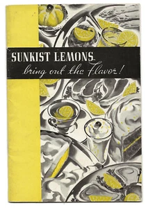 Libro de recetas Sunkist Lemons Bring Out The Flavor-Lemon 1939 - Imagen 1 de 4