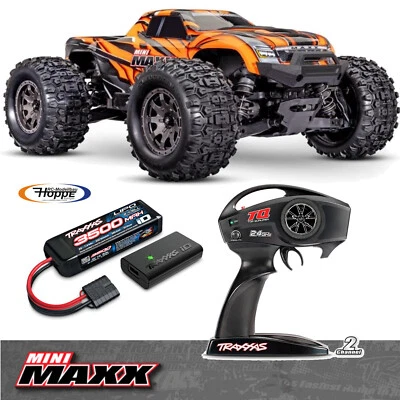 TRAXXAS TRX107154-1ORNG MINI MAXX 4WD orange BL-2S Brushless + Akku+USB-C Lader - Bild 1 von 4