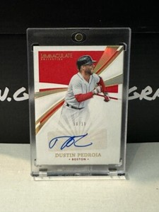 2021 Panini Immaculate Dustin Pedroia Immaculate Signatures Auto 10/10 #IS-DP
