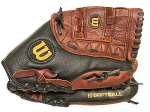Wilson Elite Softball Handschuh 13" A2477 braun Leder Rechtshänder Ballwurf sehr guter Zustand - Bild 1 von 12