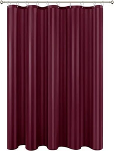 BATHROOM SHOWER CURTAIN Fabric Assorted Colors 72''x72'' Weighted - Picture 1 of 34