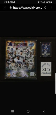 C&I Collectibles NFL New York Giants Super Bowl XLII Champions Team Plaque Cover