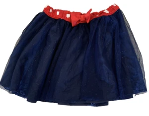 Jumping Beans Blue Skirt Sparkle Tulle Tutu Sz 5 Disney Girls red white - Picture 1 of 7