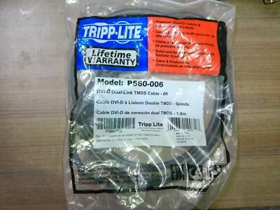 Tripp Lite P560-006 6ft DVI Dual Link TMDS Cable DVI-D M/M, 6' (TRPP560006) - Image 1 of 2
