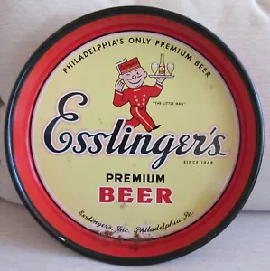 Old Esslinger's Little Man Philadelphia PA Beer Tray 13 Inch Good Condition NICE - Picture 1 of 11