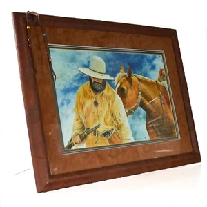 MARION TOILLION "End of the Day" Watercolor Painting (western cowboy horse west) - Picture 1 of 13
