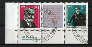 DDR W Zd 31 DV sellado impresión de tres tiras Michel 200,00 € usado - Imagen 1 de 3