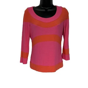 Etcetera Damen Bluse XS Rosa Orange Y2K 3/4 Arm Oberteil Viskose Elasthan - Bild 1 von 6
