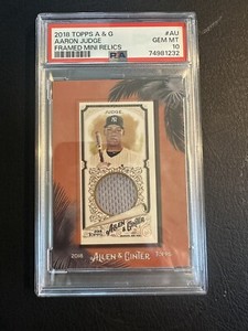 2018 Topps Allen & Ginter Aaron Judge Framed Mini Relics PSA 10
