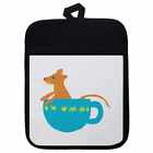 'Mouse climbing out of a cup' Pot Holder / Oven Mitt (PH00018002)
