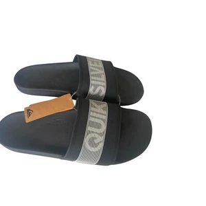 Quiksilver Men's Rivi Wordmark Slides Black AQYL101221 Size 14 - Picture 1 of 4