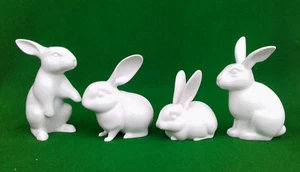 KPM PORCELAIN (BERLIN) - SELECTION OF WHITE GLAZED RABBITS - LAST ONE. - Picture 1 of 18