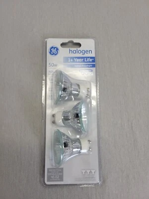  GE 64677 Indoor Flooflight GU10 50W 400 Lumens 2700K (3 Bulbs) - Image 1 of 4