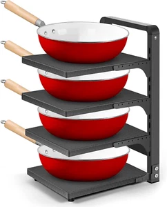 Pots and Pans Organizer under Cabinet, Heavy Duty Pan Organizers for Cabinet & C - Picture 1 of 12