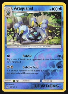 Araquanid - 33/131 - Reverse Holo Uncommon - Forbidden Light - Pokemon Card - Picture 1 of 2