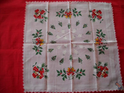 Vintage "Burmel" Ladies Christmas Handkerchief. - Image 1 of 2