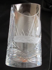 Waterford Designers Gallery gravierte Vase Yachting von Eamonn Hartley 510/2500 - Bild 1 von 9