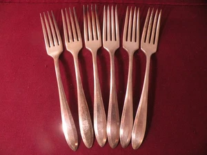 Set Of 6 Oneida Community 1914 PATRICIAN dinner forks 7 3/4" - Picture 1 of 5