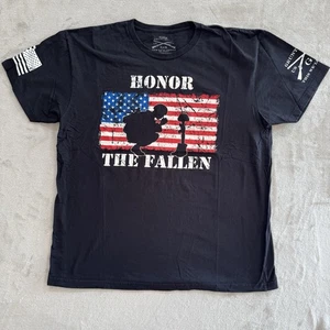 Grunt Style Honor The Fallen T-Shirt Herren XL Amerikanische Flagge Patriotisch Militär - Bild 1 von 5