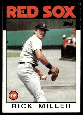 1986 Topps Rick Miller Boston Red Sox #424 - Image 1 of 2