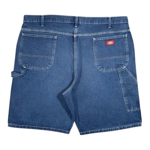 Dickies Vintage Blue Relaxed Fit Denim Shorts Carpenter W42 Workwear Jorts - Picture 1 of 8