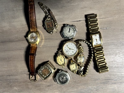 Lot of Antique Watch Faces (Elgin, Bulova, etc.) - Image 1 of 3