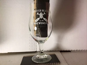 Beaver Beach Brewing Bar Bierglas Logo Vintage Original Piraten und Ruder Logo - Bild 1 von 8