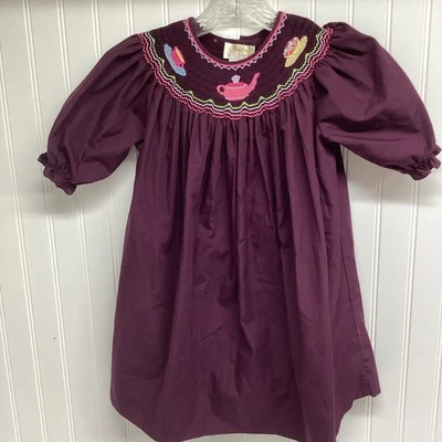 Vestido Rosalina Colecciones Calado 2T Tetera Cupcake Púrpura Vestido de Fiesta Chica B Foto 1 de 4