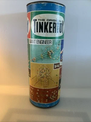 Vintage 1960’s Tinker Toys Giant Engineer Tub 4 Manuals Included - Image 1 of 4