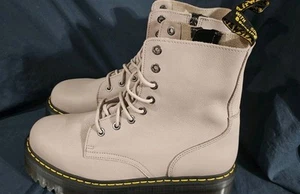 Dr Martens Jadon III Boot Pisa Leather Platforms Taupe Mens Size 14 New No Box - Imagen 1 de 7